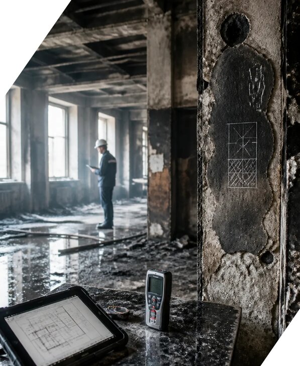 Обследование зданий после пожара в Киселёвске от 15422 р. | ЭкспертизаРоссия