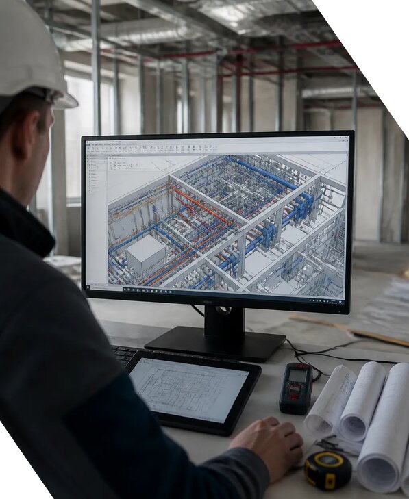 Создание BIM модели инженерных сетей для объектов в Киселёвске